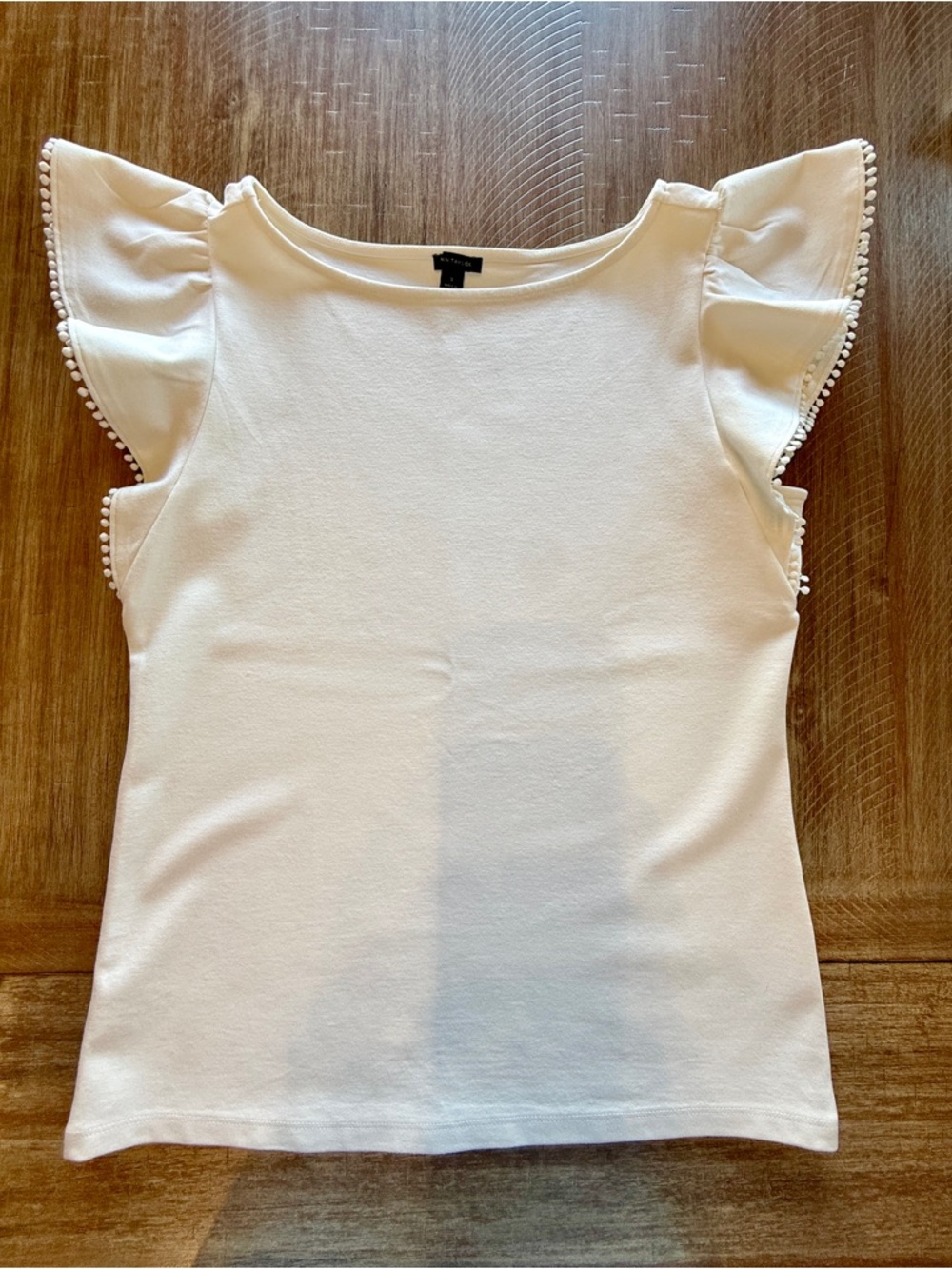 Ann Taylor Ruffle Sleeve Top, S